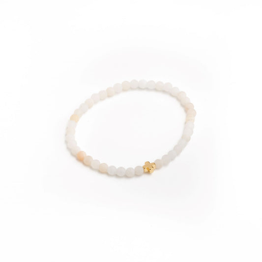Blush Stone Cross Bracelet