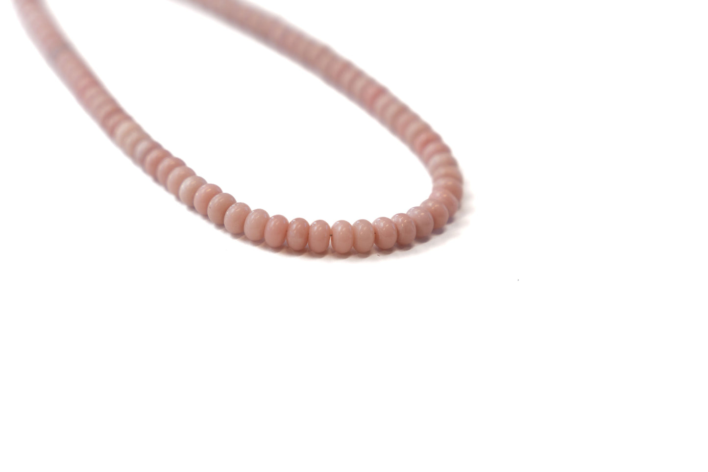 Dusty Pink Jade Bead Necklace