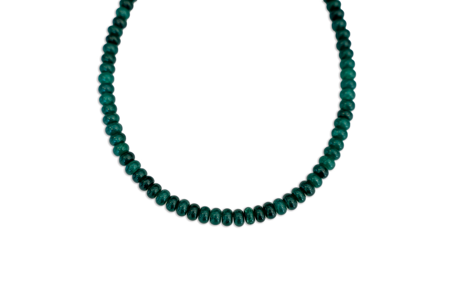 Forest Green Jade Bead Necklace