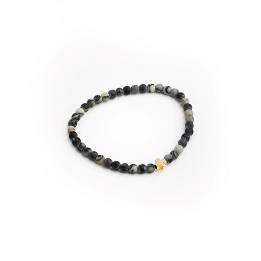 Spider Web Stone Cross Bracelet
