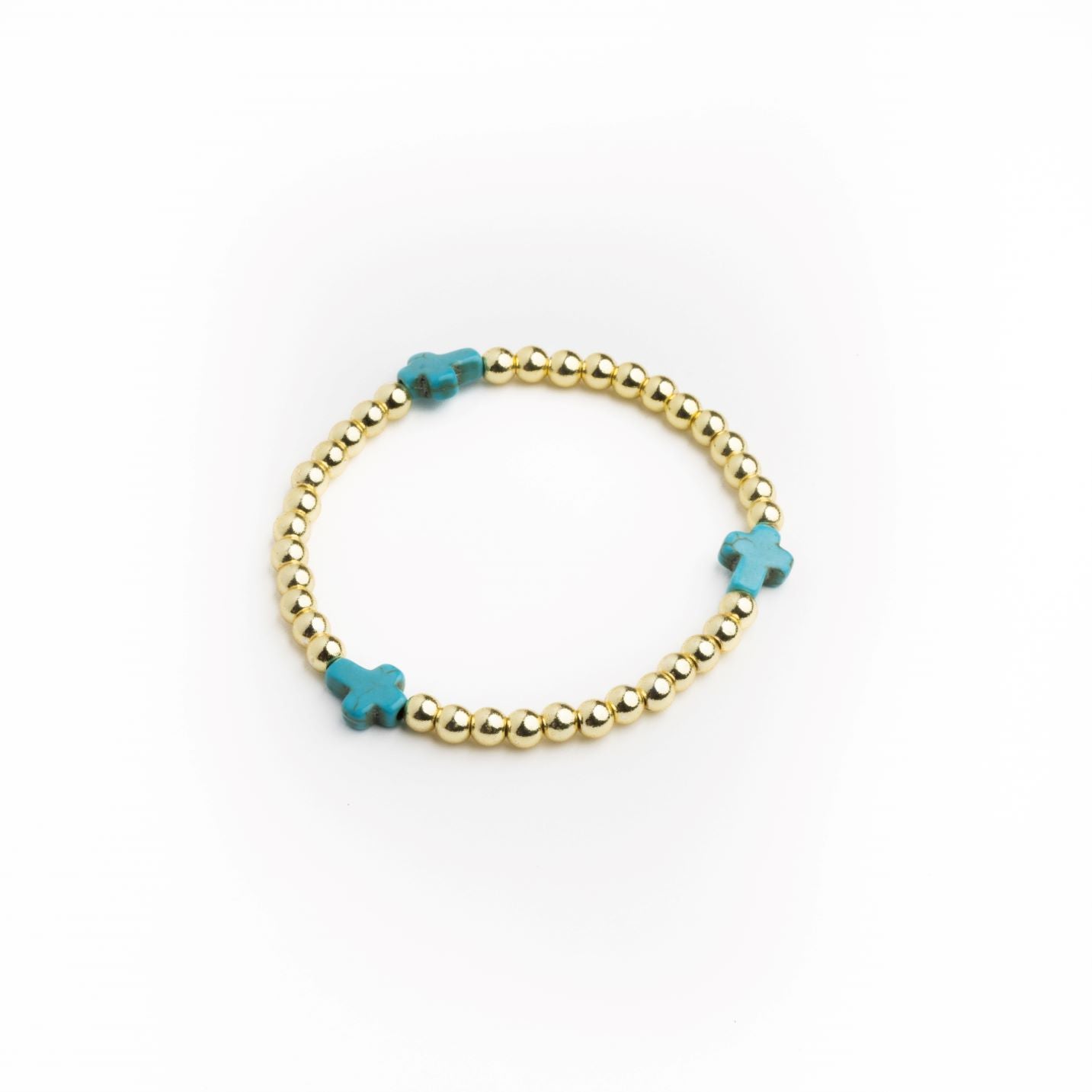 Turqoise Cross Bracelet