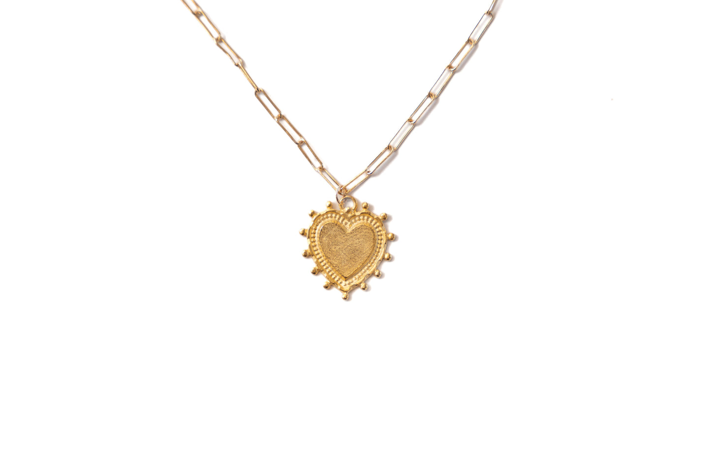 Satin Heart Charm Necklace