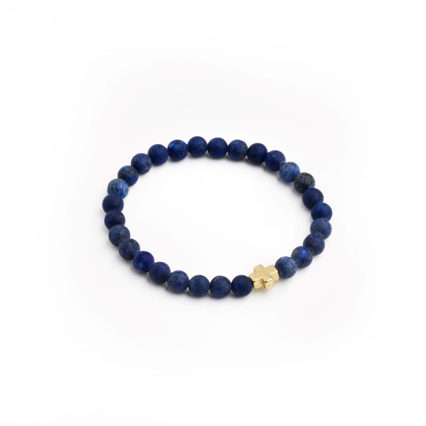 Blue Stone Cross Bracelet
