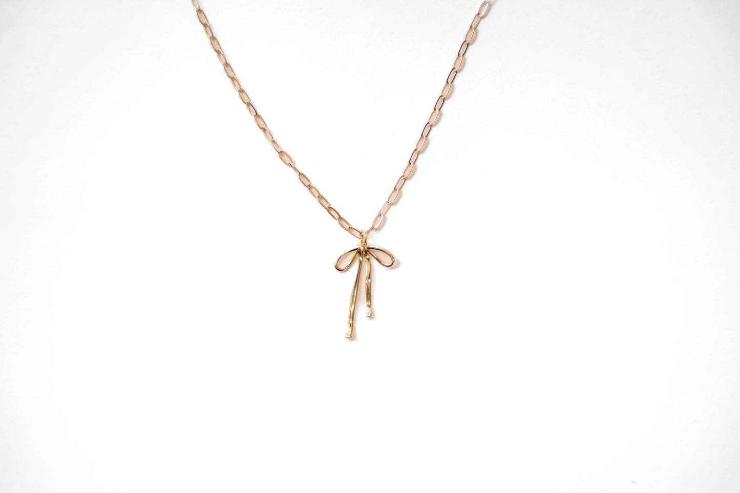 Gold Bow Necklace