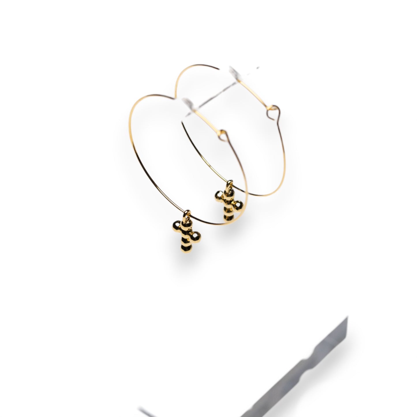Gold Cross Earrings
