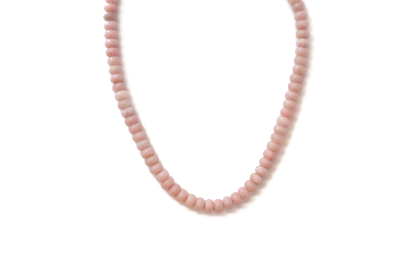 Dusty Pink Jade Bead Necklace