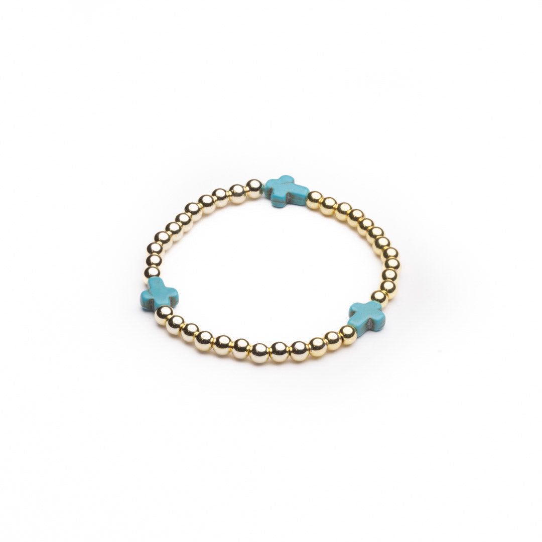 Turqoise Cross Bracelet