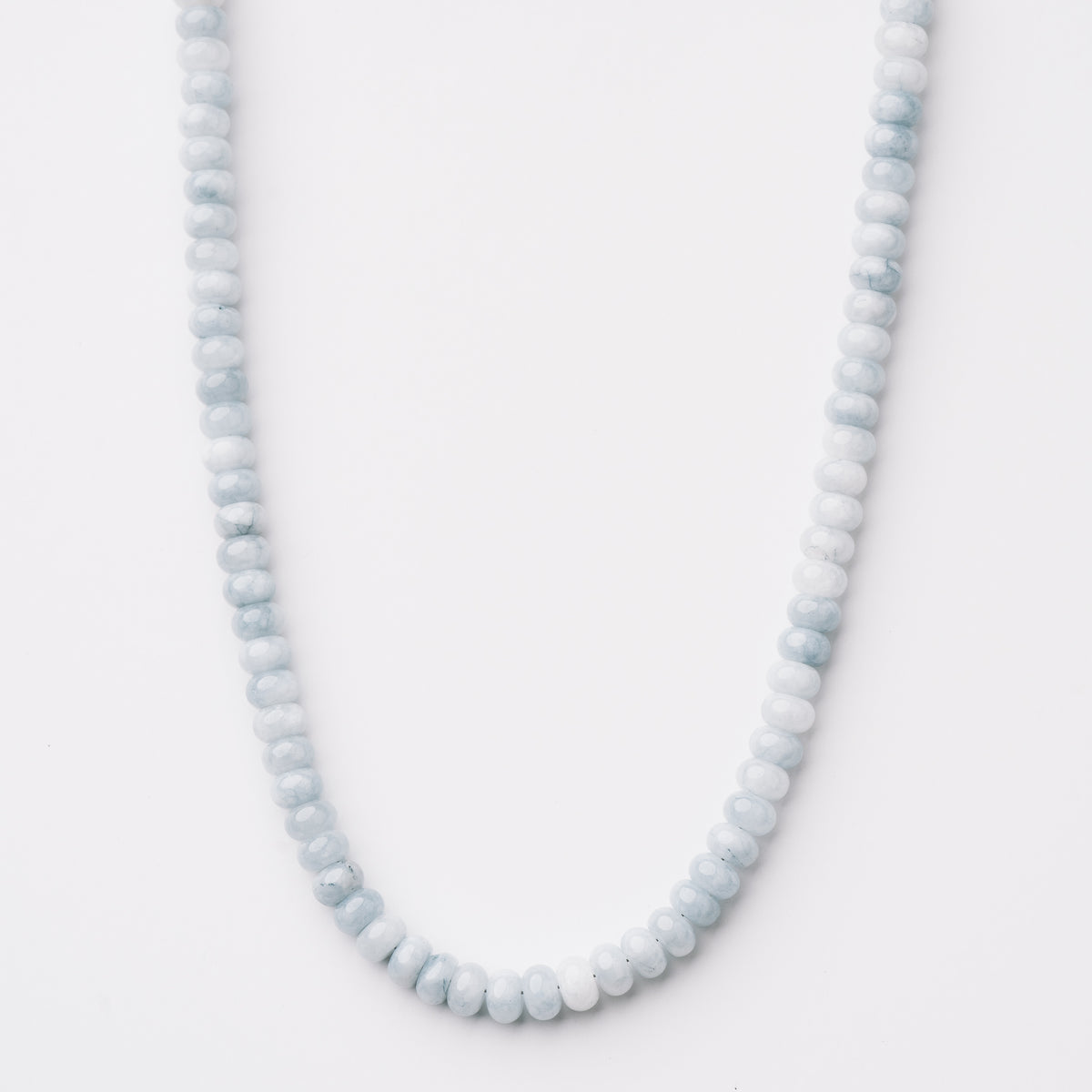 Light Blue Rondelle Bead Necklace