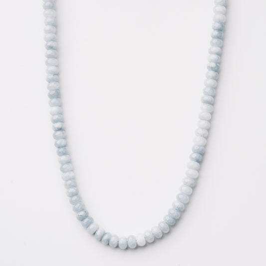 Light Blue Rondelle Bead Necklace