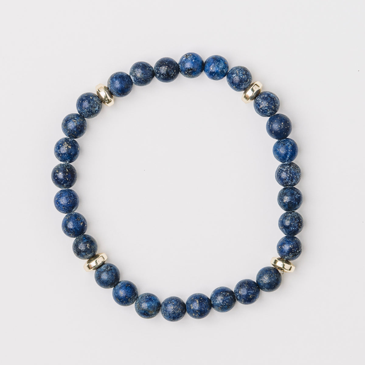 Blue Onyx Stone Bead Bracelet