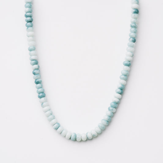 Mixed Blue Rondelle Bead Necklace
