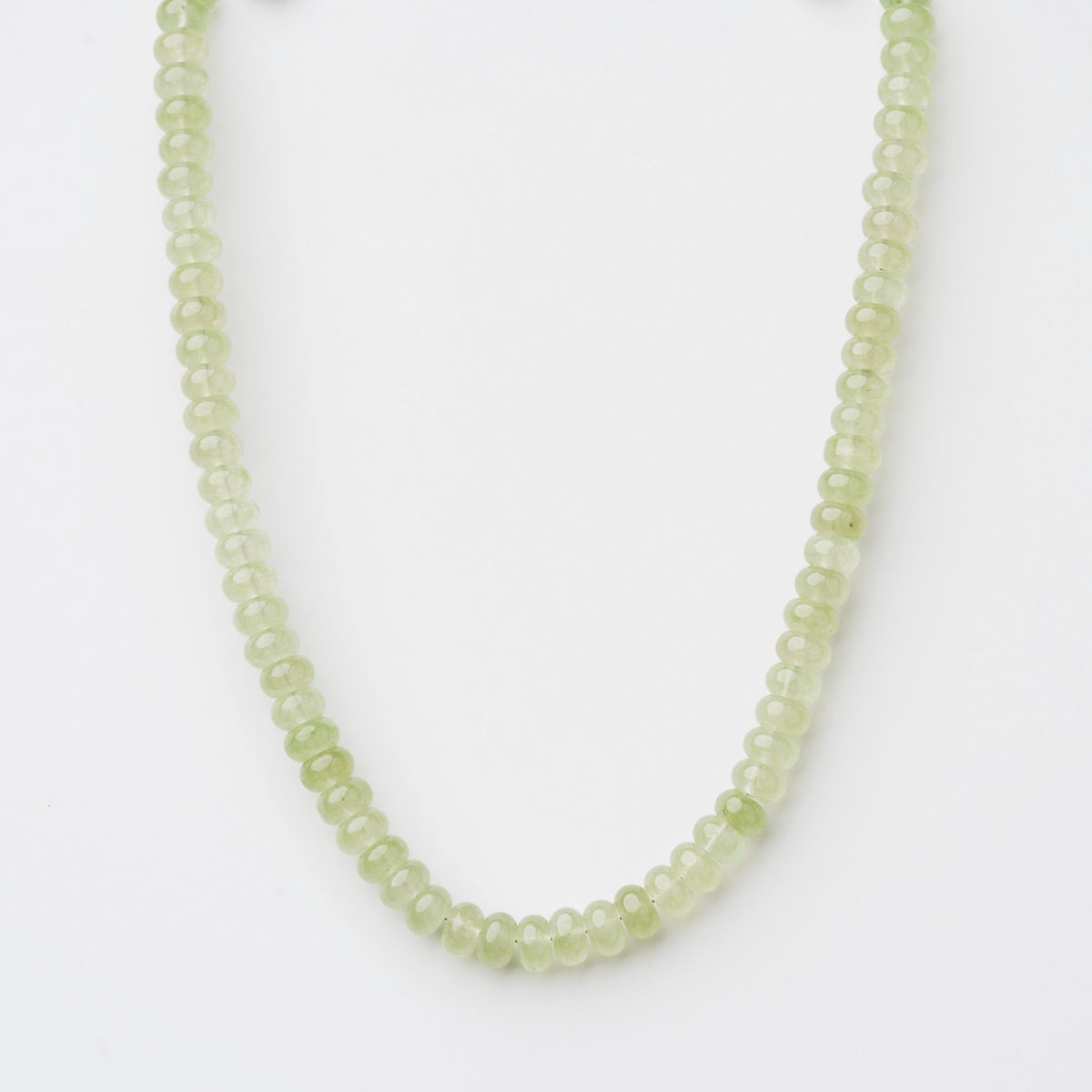Mossy Green Jade Bead Necklace