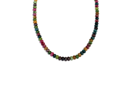 Hunter Mosaic Jade Bead Necklace