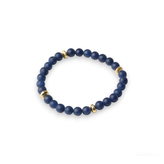 Blue Onyx Stone Bead Bracelet