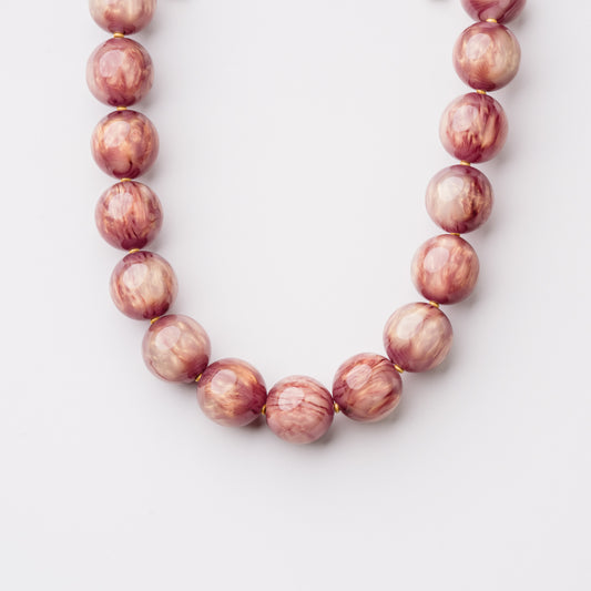 Grape Bubble Bead Necklace