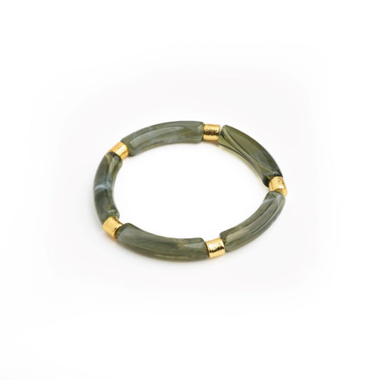 Jade Marble Acrylic Bangle Bracelet