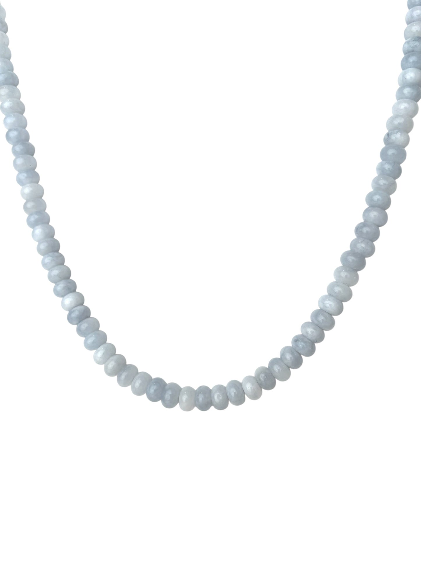 Light Blue Rondelle Bead Necklace