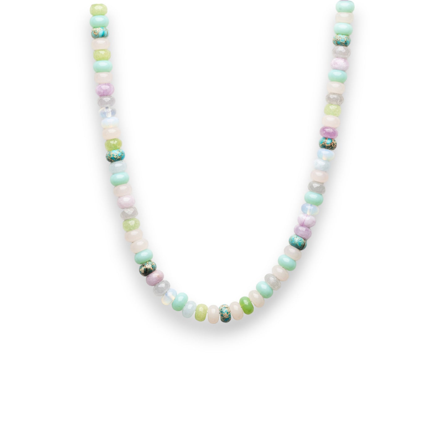 Pastel Mixed Rondelle Bead Necklace