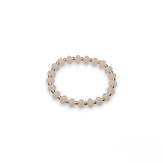 Baby Pink and Gold Bead Bracelet