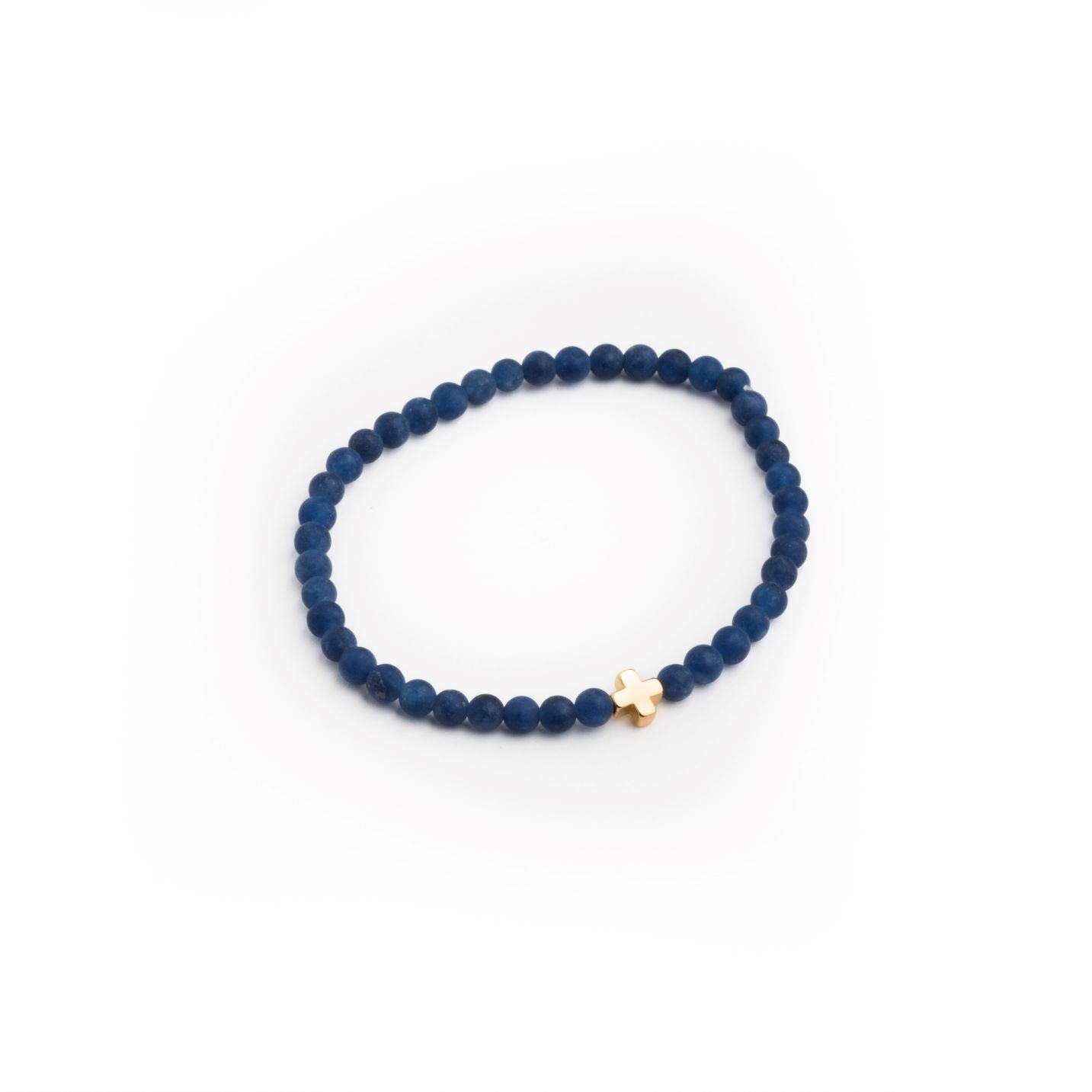 Blue Stone Cross Bracelet