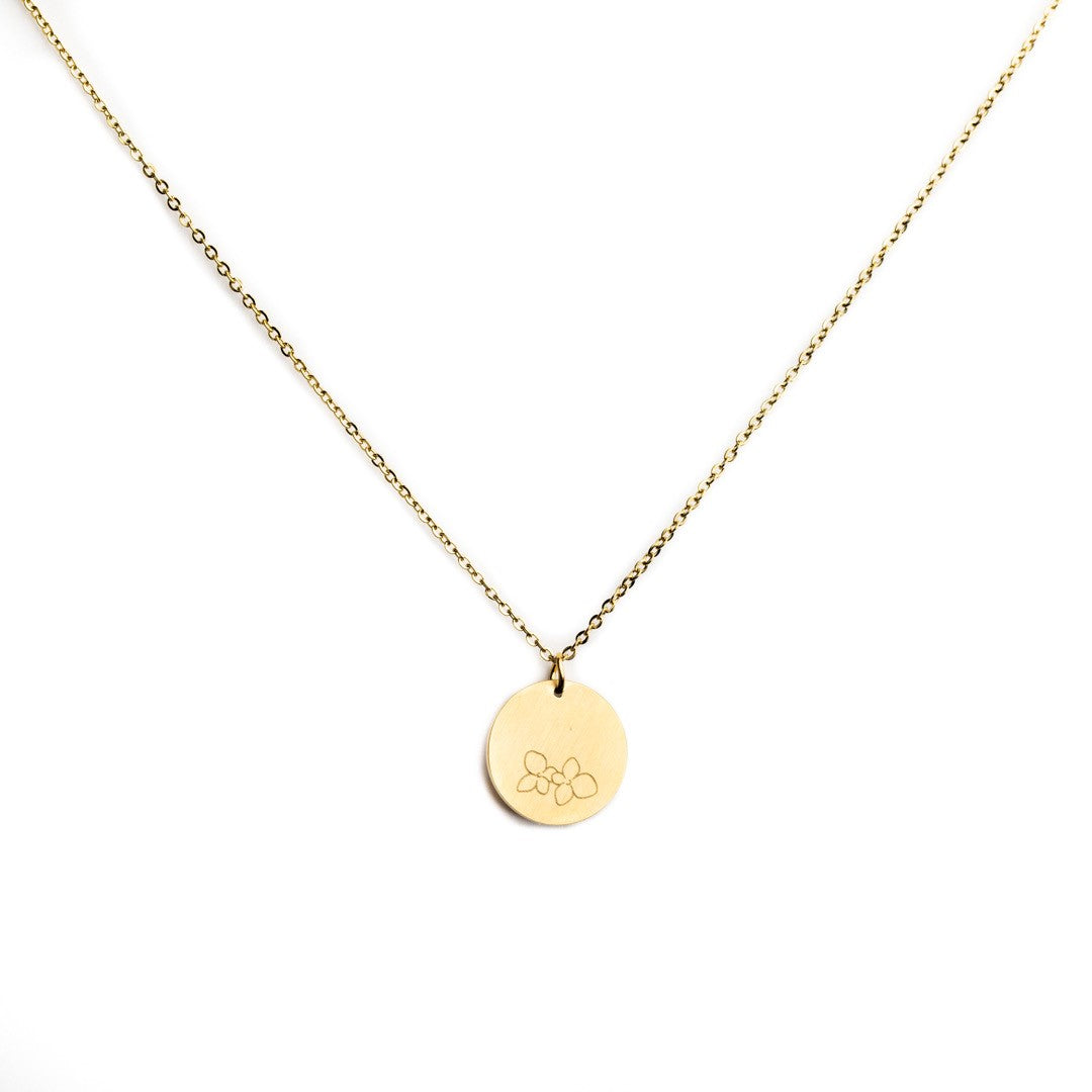 Gold Hydrangea Necklace
