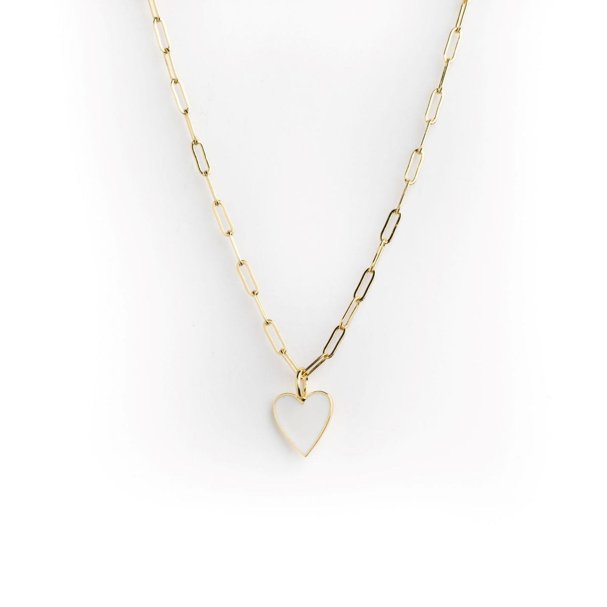 Philip Jones Gold Plated Paperclip Chain Necklace – 46cm, Lobster Clasp, Link Style, Gift Ready